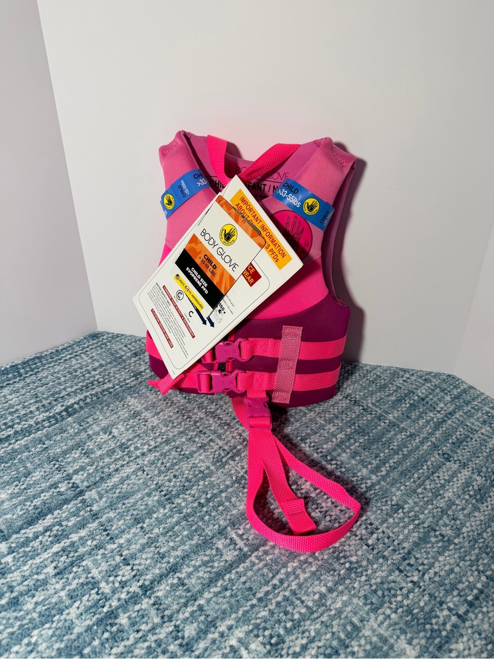 New! Body Glove Kids Pink Adjustable Swim Vest 33lbs - 55lbs